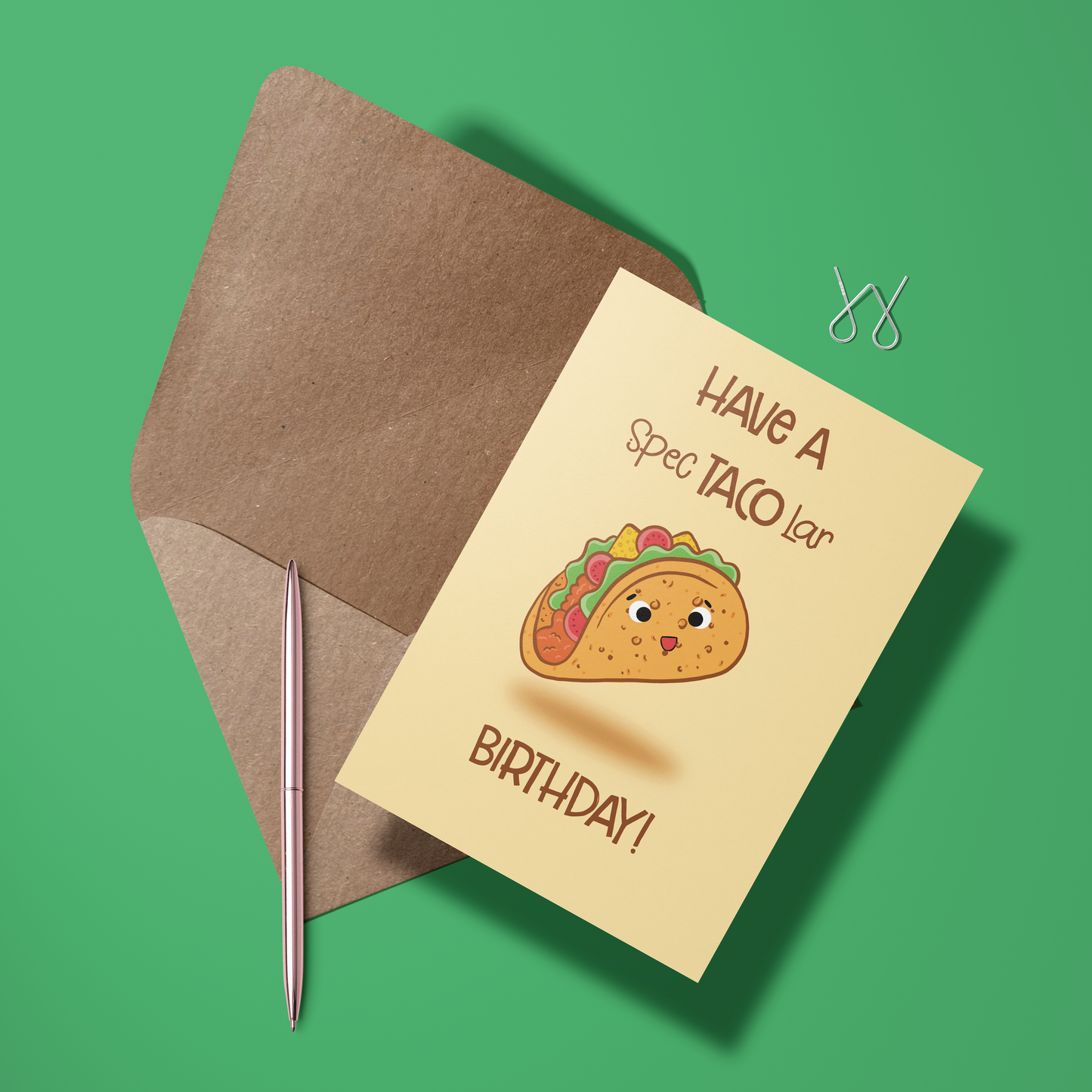 Wenskaart verjaardag - Spec taco lar birthday