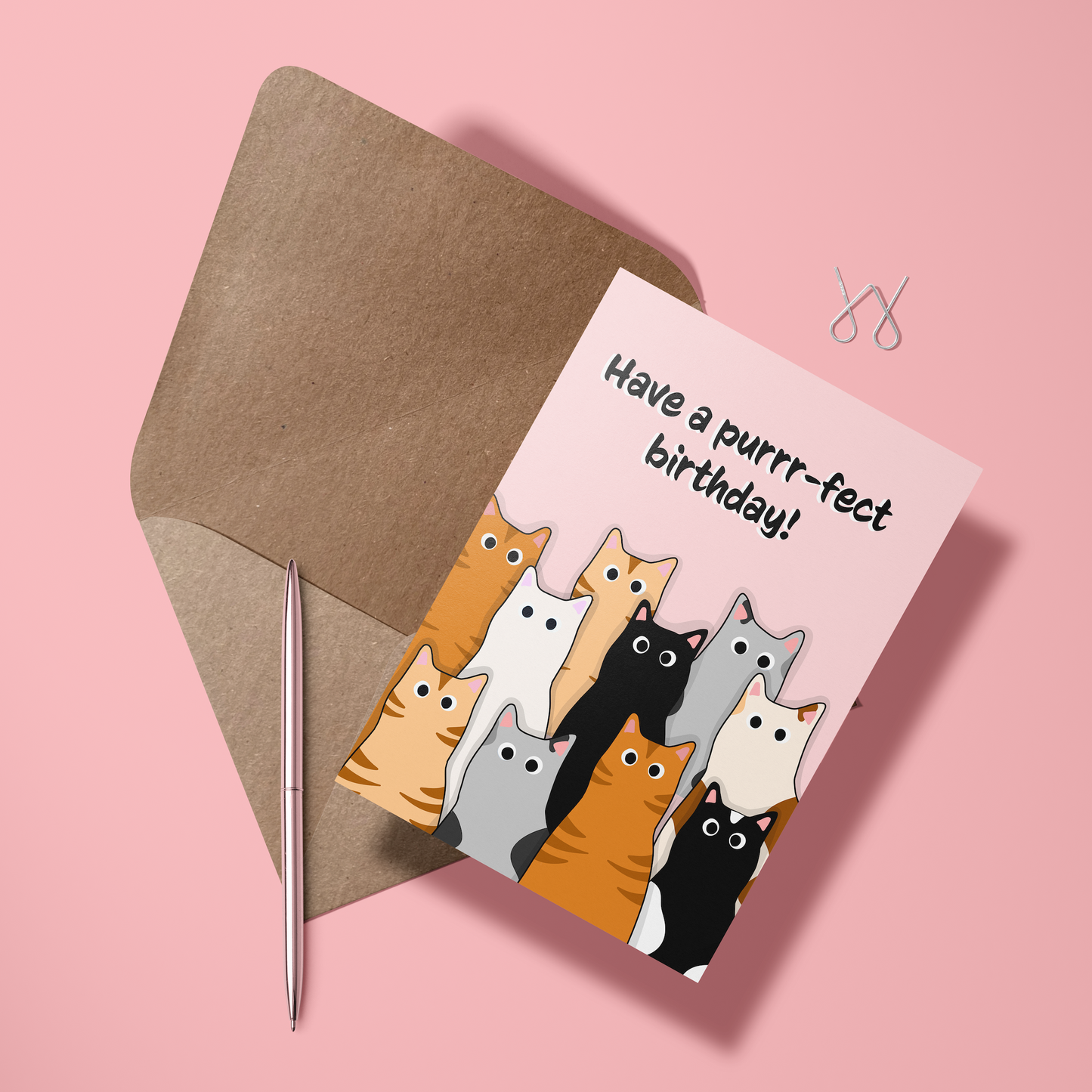 Wenskaart verjaardag - Purrrfect birthday