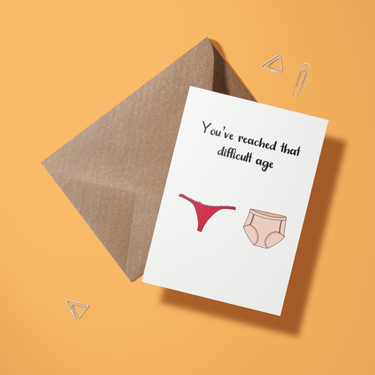 Wenskaart verjaardag - Difficult age