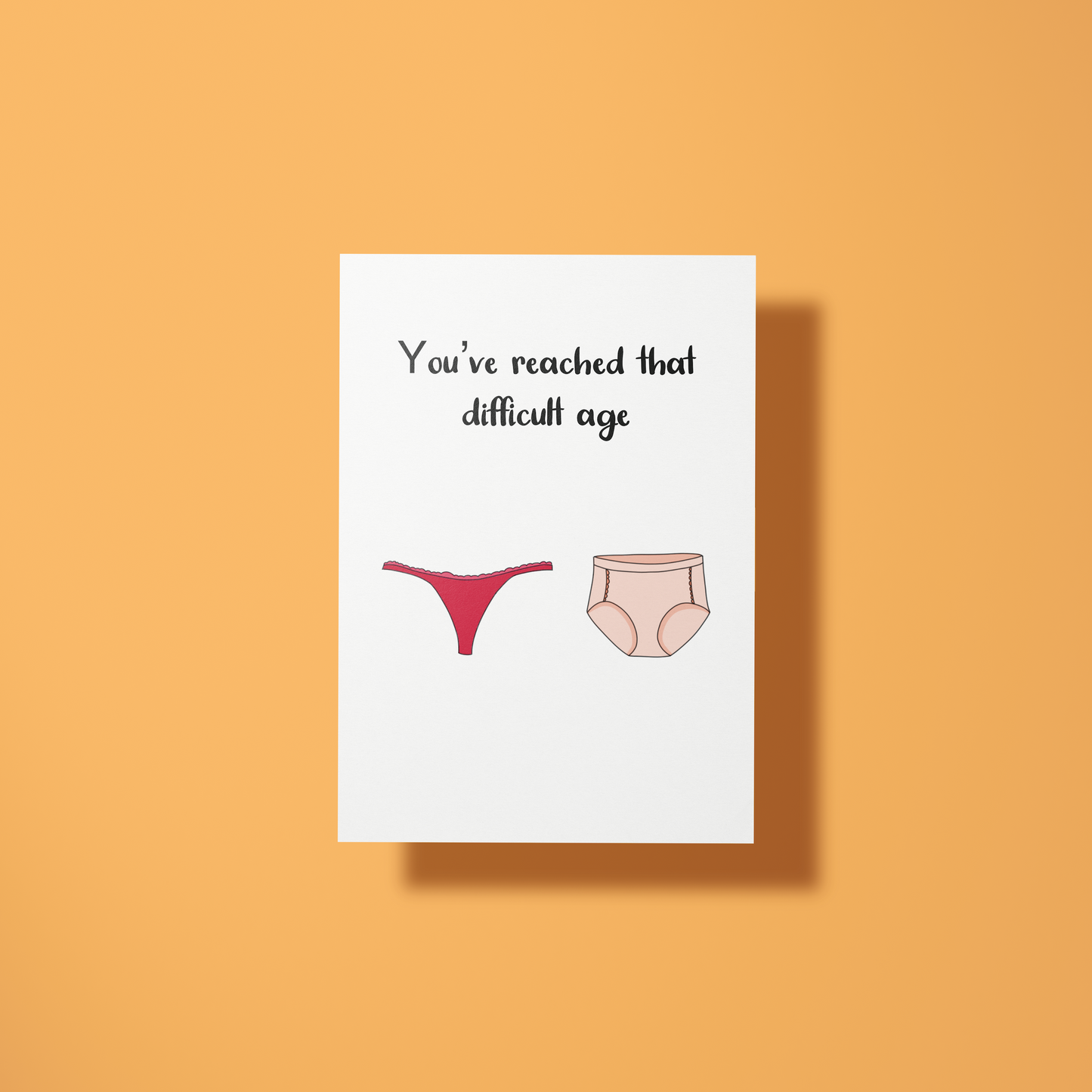 Wenskaart verjaardag - Difficult age