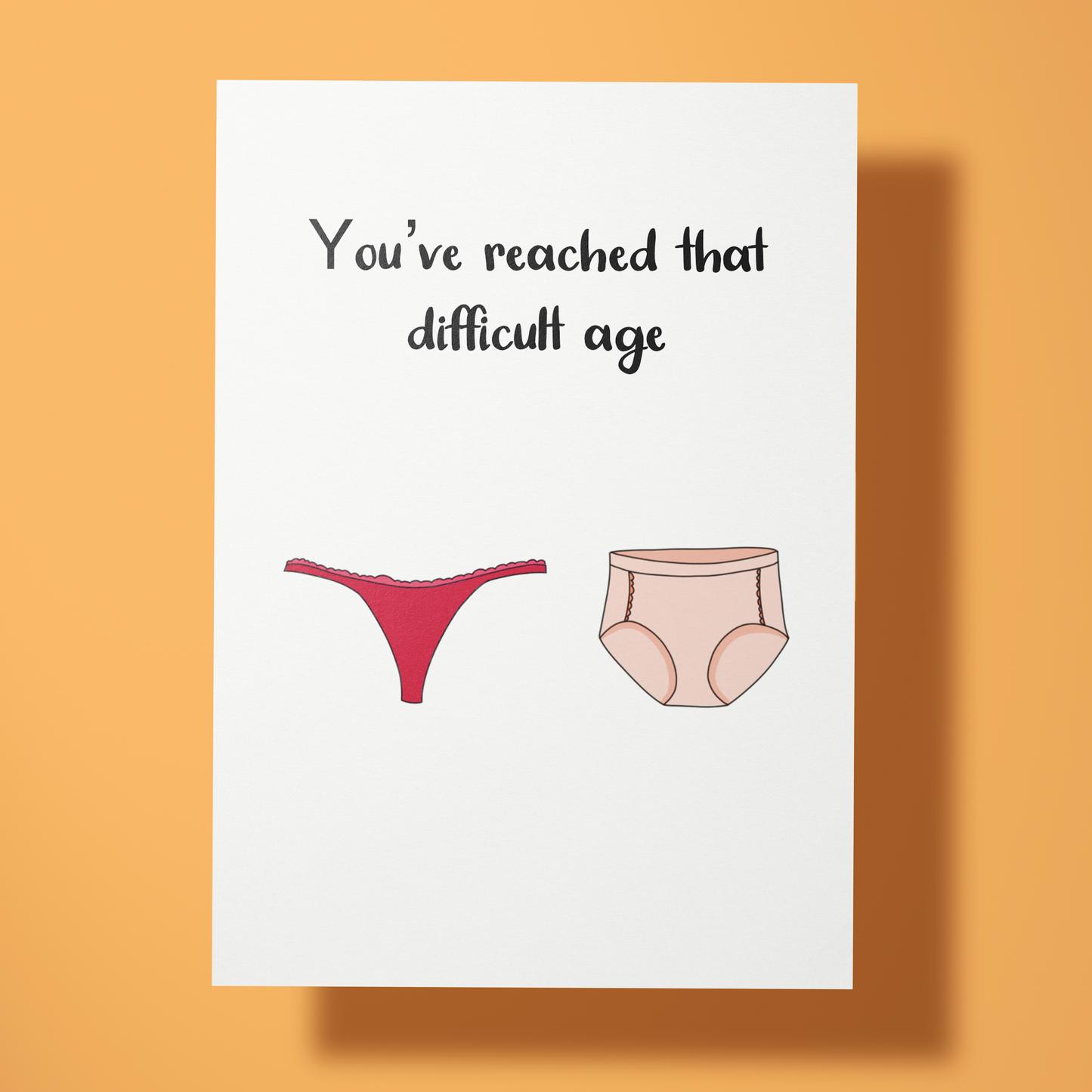 Wenskaart verjaardag - Difficult age