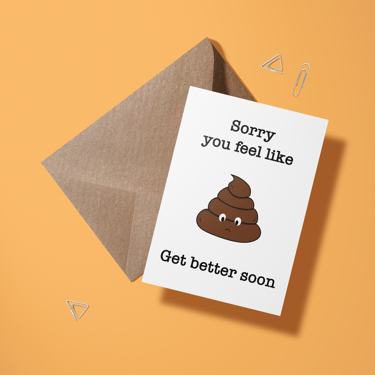 Wenskaart beterschap - Sorry You Feel Like 💩