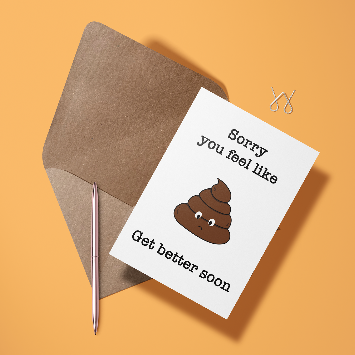 Wenskaart beterschap - Sorry You Feel Like 💩