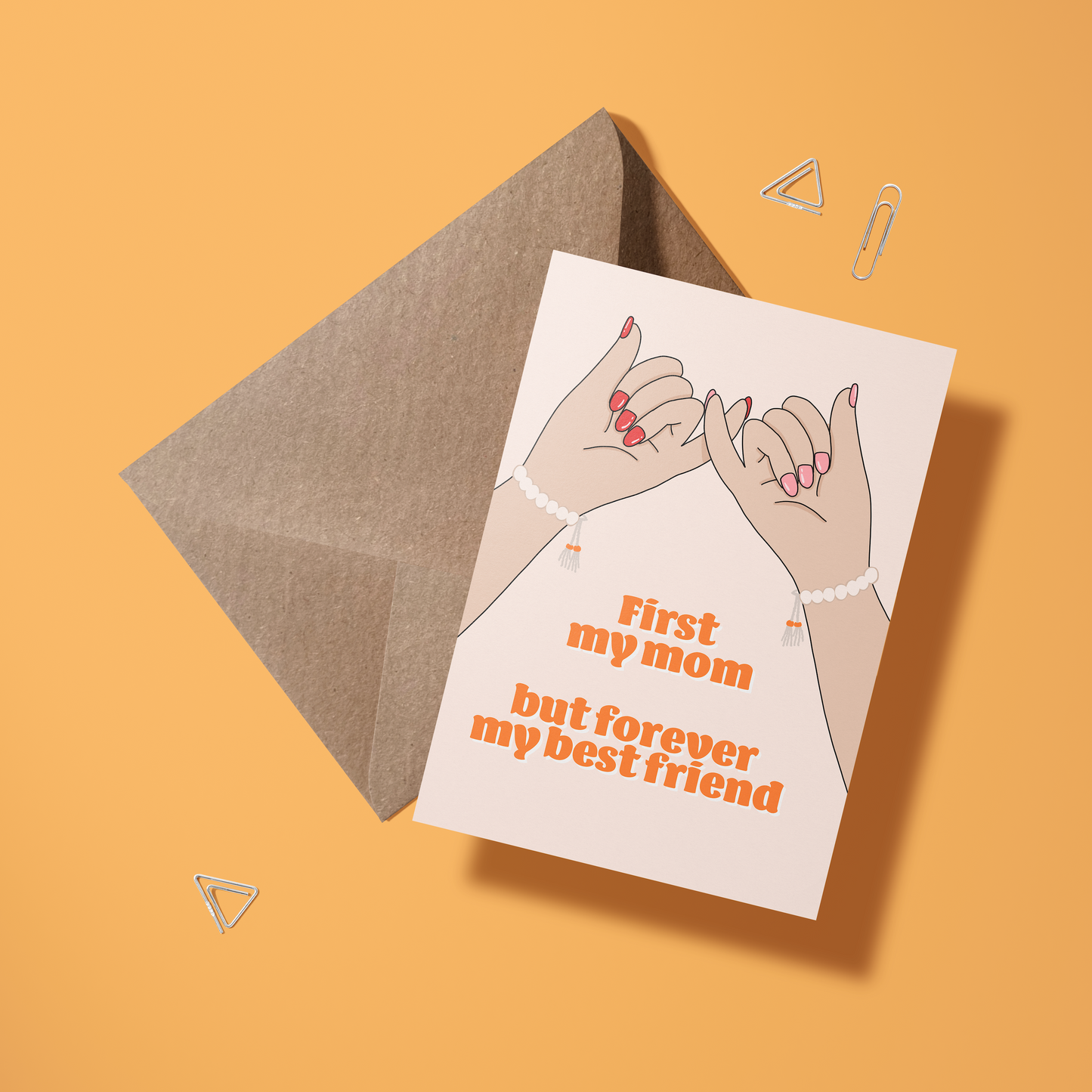 Wenskaart moeder - Mom best friend