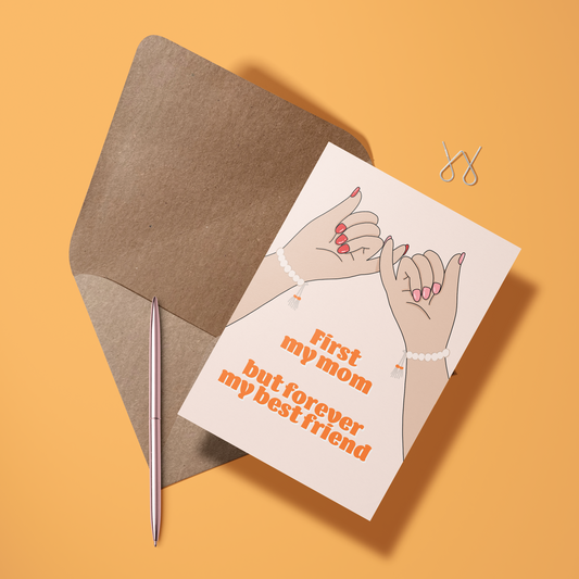 Wenskaart moeder - Mom best friend