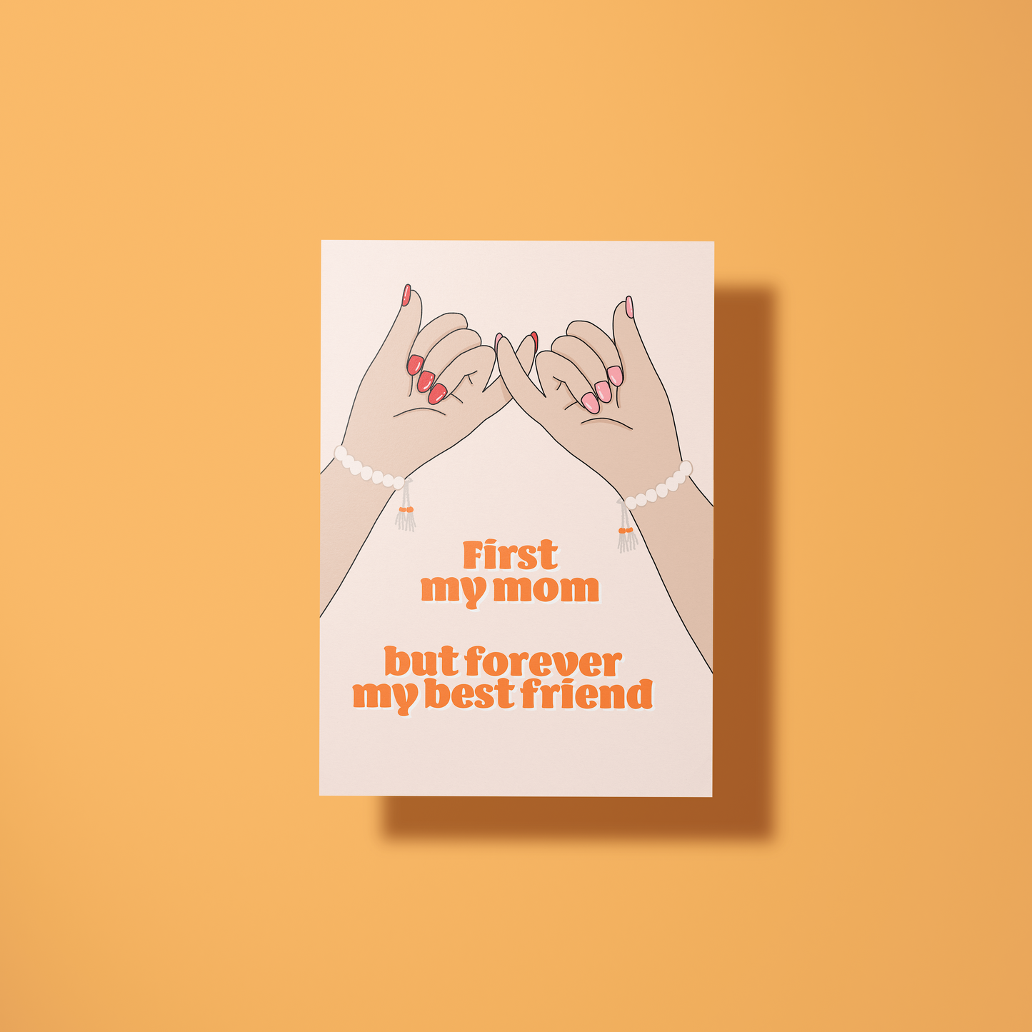 Wenskaart moeder - Mom best friend