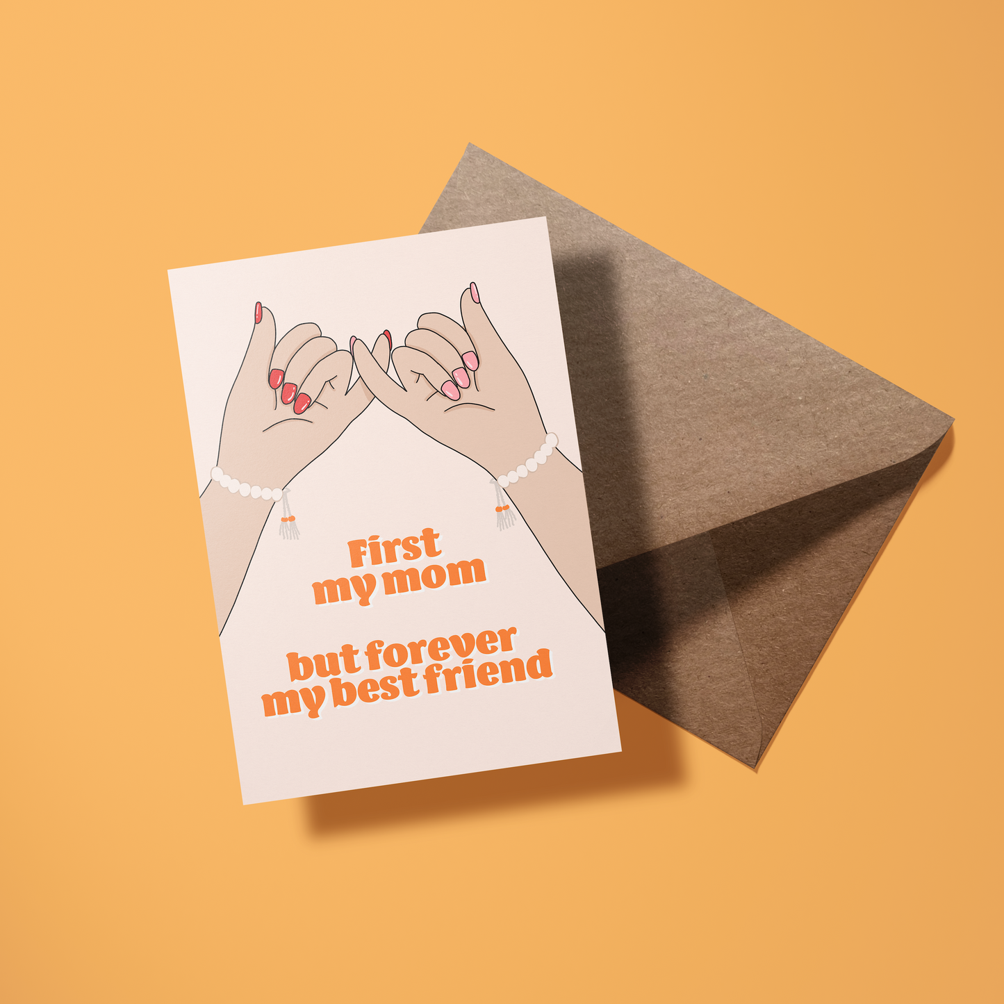 Wenskaart moeder - Mom best friend