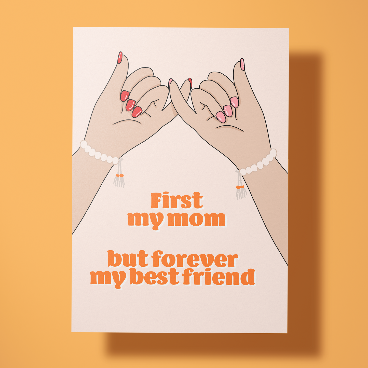 Wenskaart moeder - Mom best friend