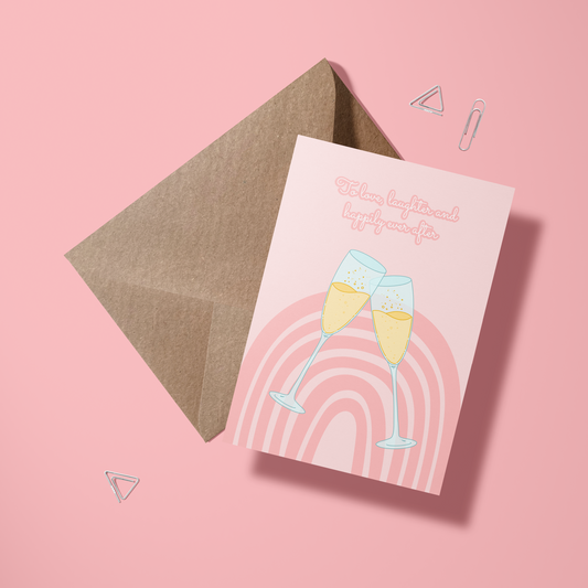 Wenskaart huwelijk - Happily ever after