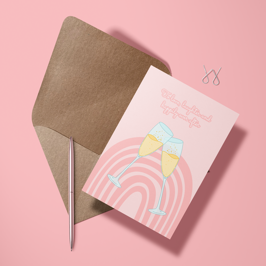 Wenskaart huwelijk - Happily ever after