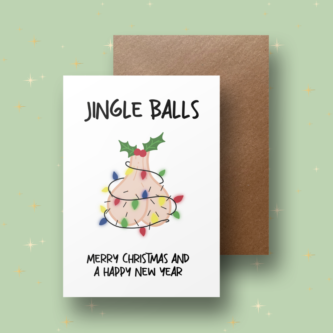 Kerstkaart - Jingle balls