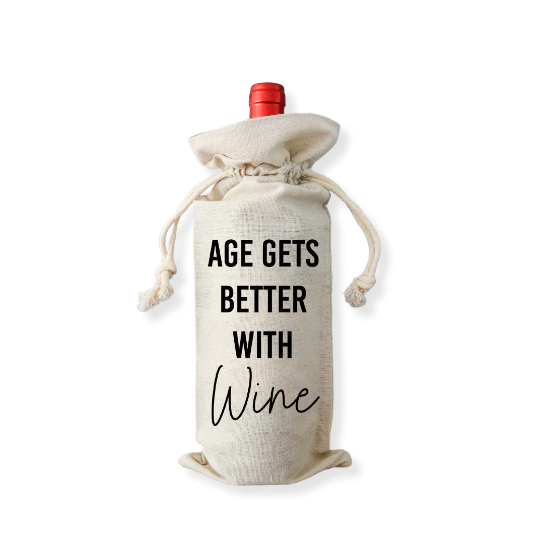 Geschenkverpakking fles - Age gets better with wine