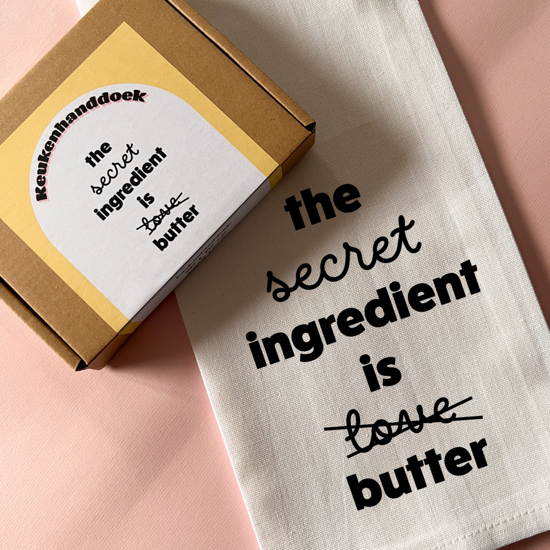 Grappige witte keukenhanddoek - Secret ingredient