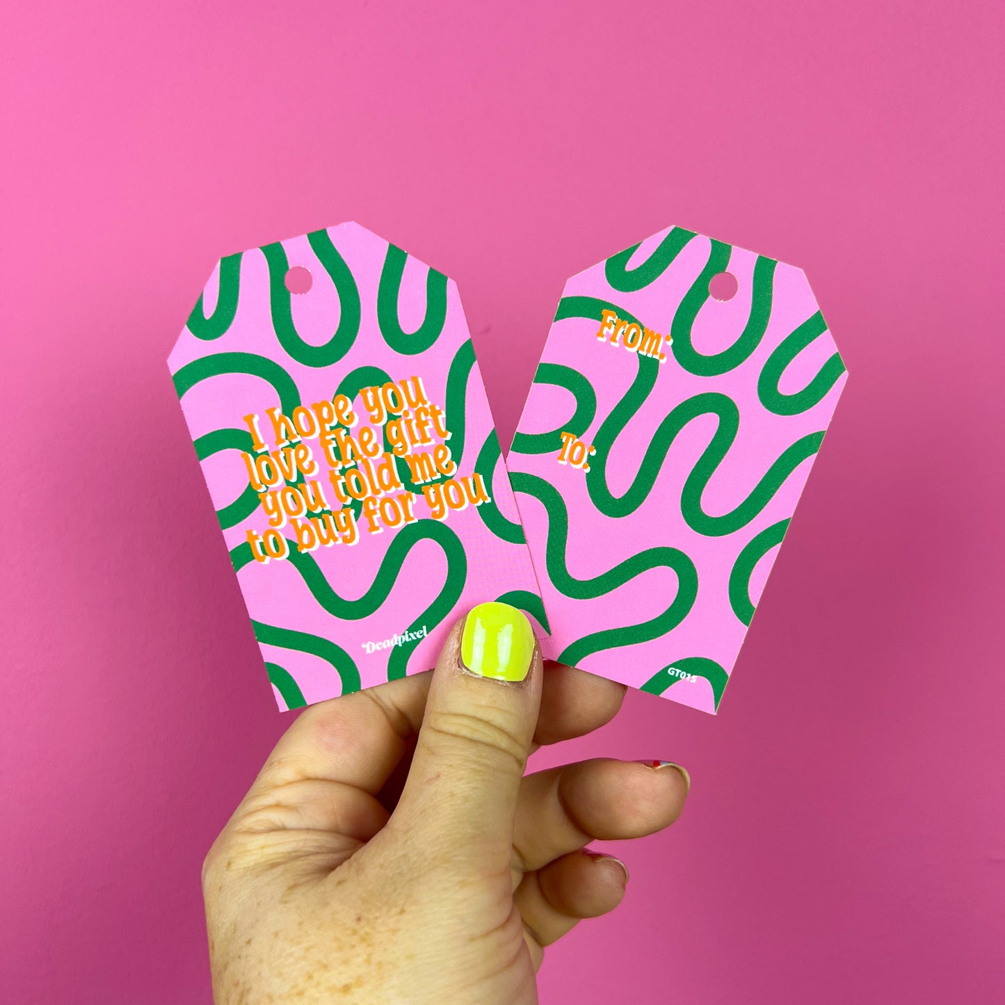 Gift tag - I hope you love the gift you told me to buy for you