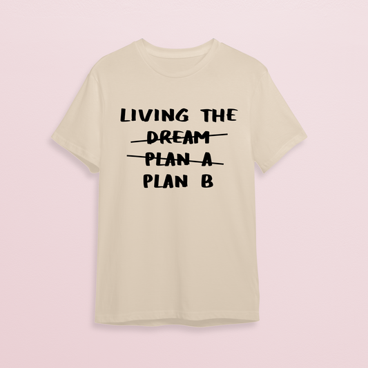 T-shirt - Living plan B - Off white