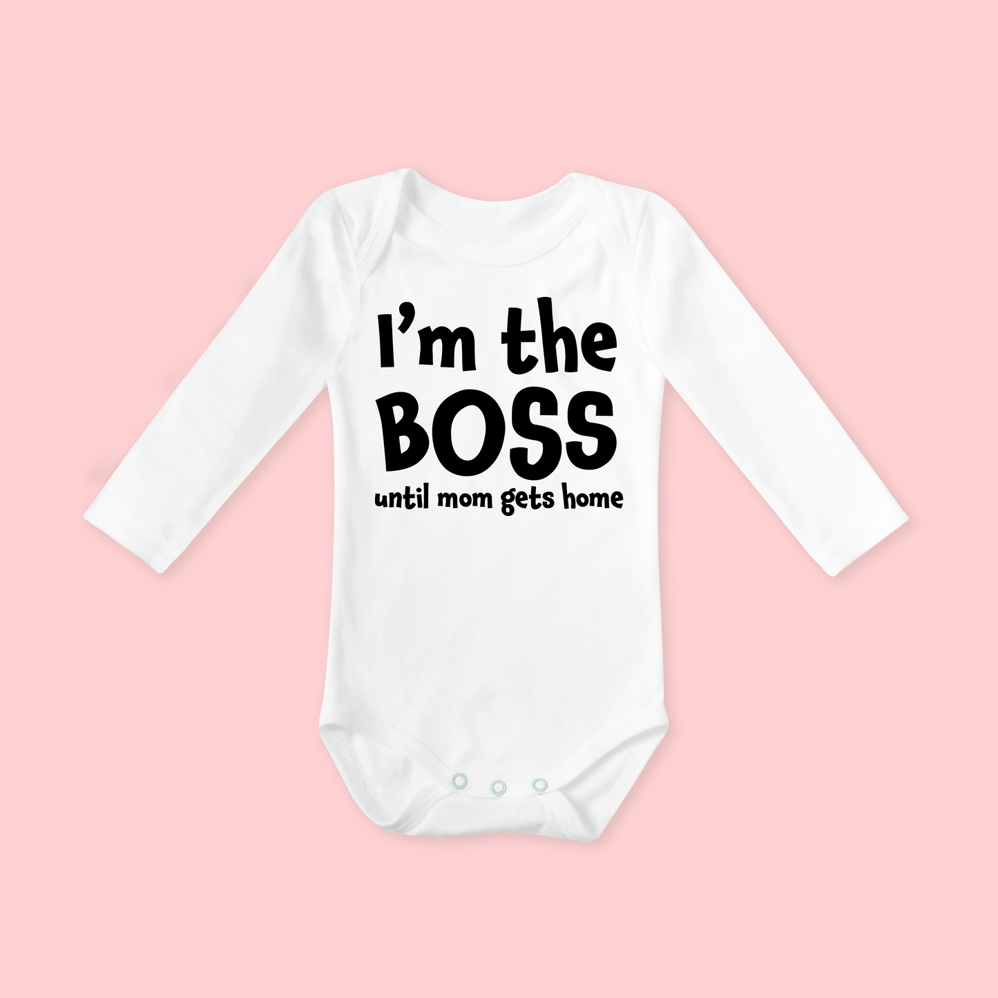 Romper lange mouw - I'm the boss until mom gets home