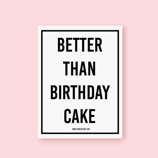 Wijnetiket - Better than birthday cake