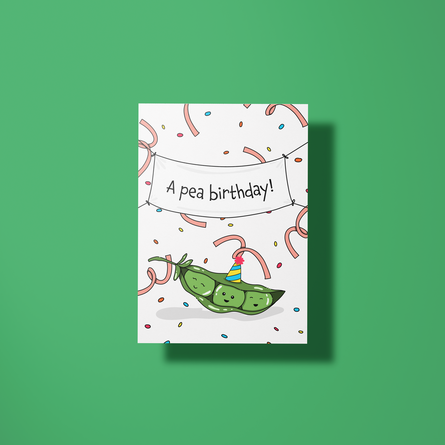 Wenskaart verjaardag - A pea birthday