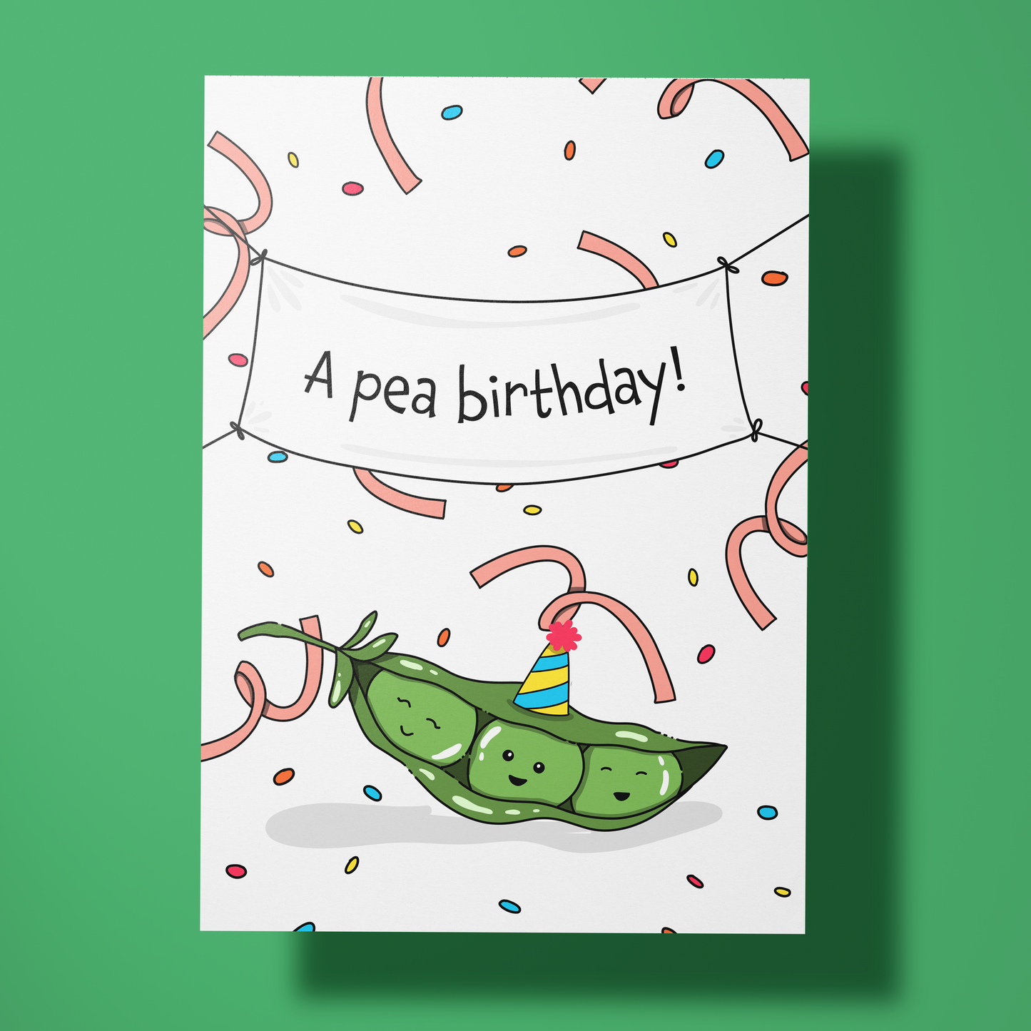 Wenskaart verjaardag - A pea birthday