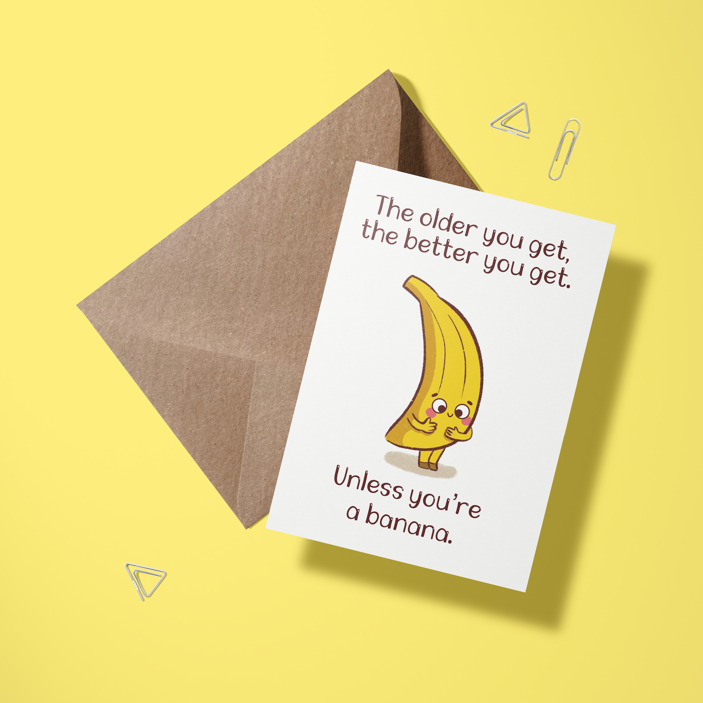 Wenskaart verjaardag - Banana