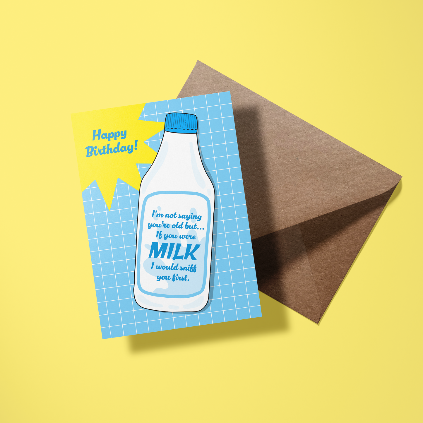 Wenskaart verjaardag - Sniff milk