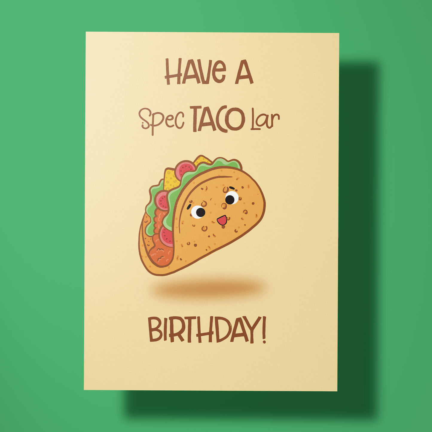 Wenskaart verjaardag - Spec taco lar birthday