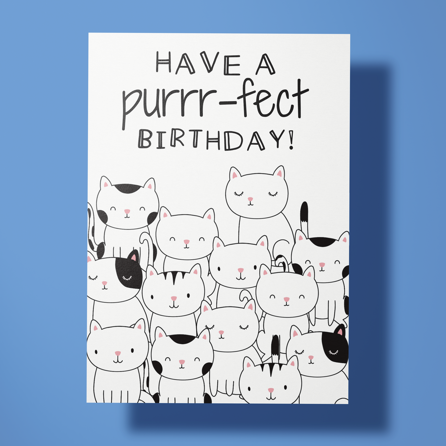 Wenskaart verjaardag - Purrrfect birthday