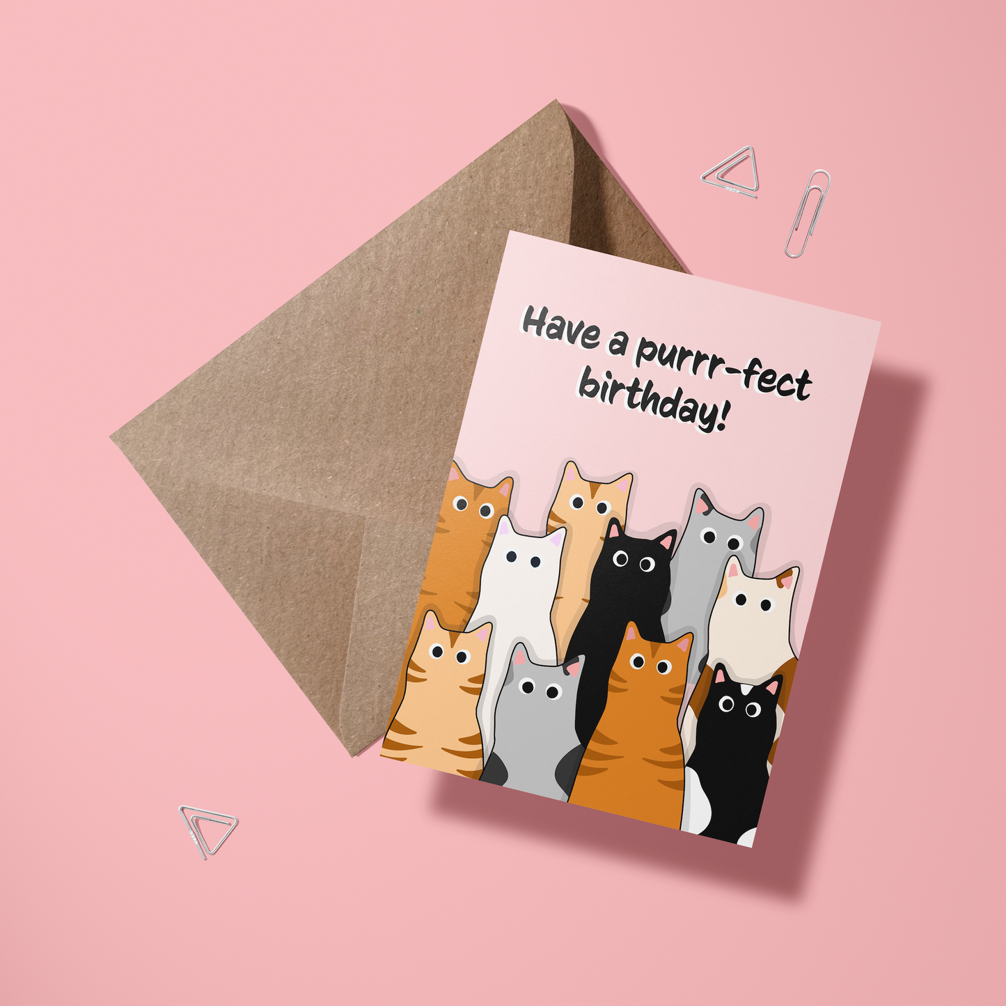 Wenskaart verjaardag - Purrrfect birthday