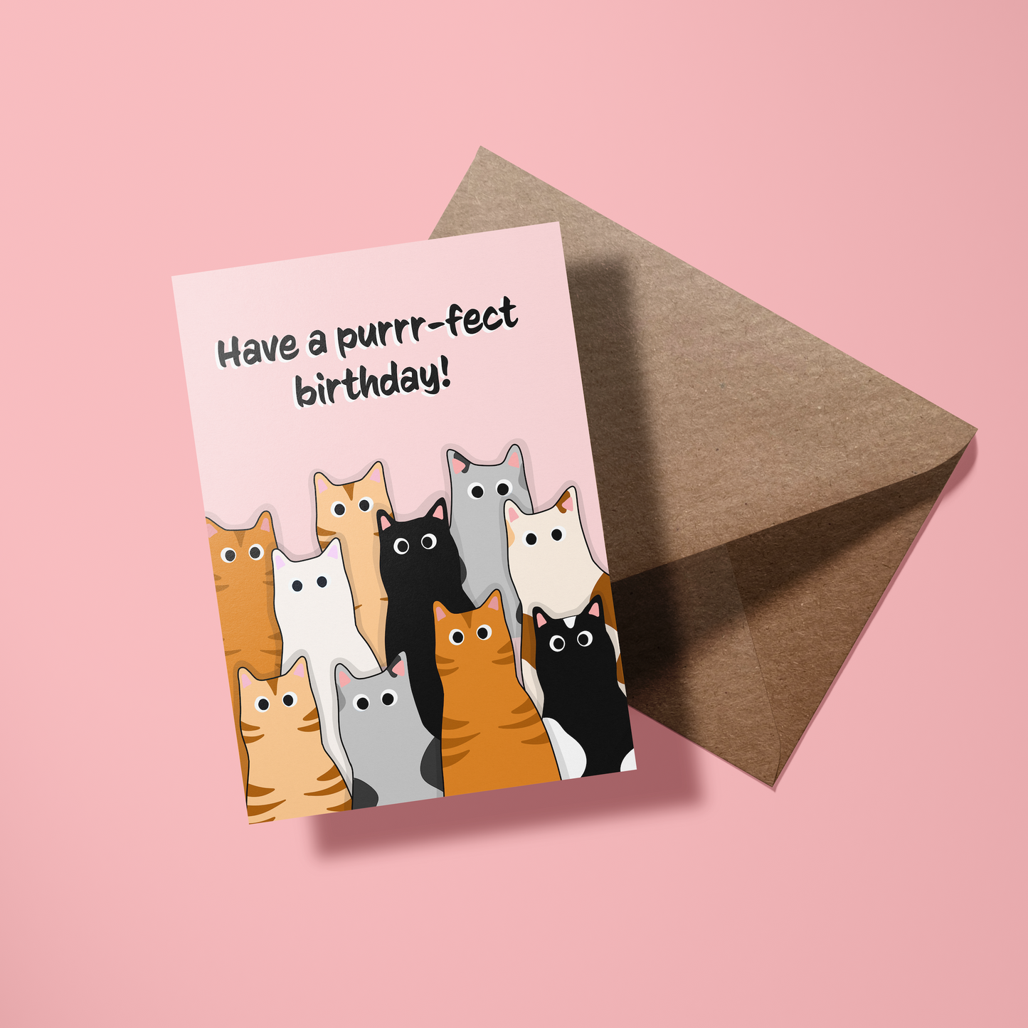 Wenskaart verjaardag - Purrrfect birthday