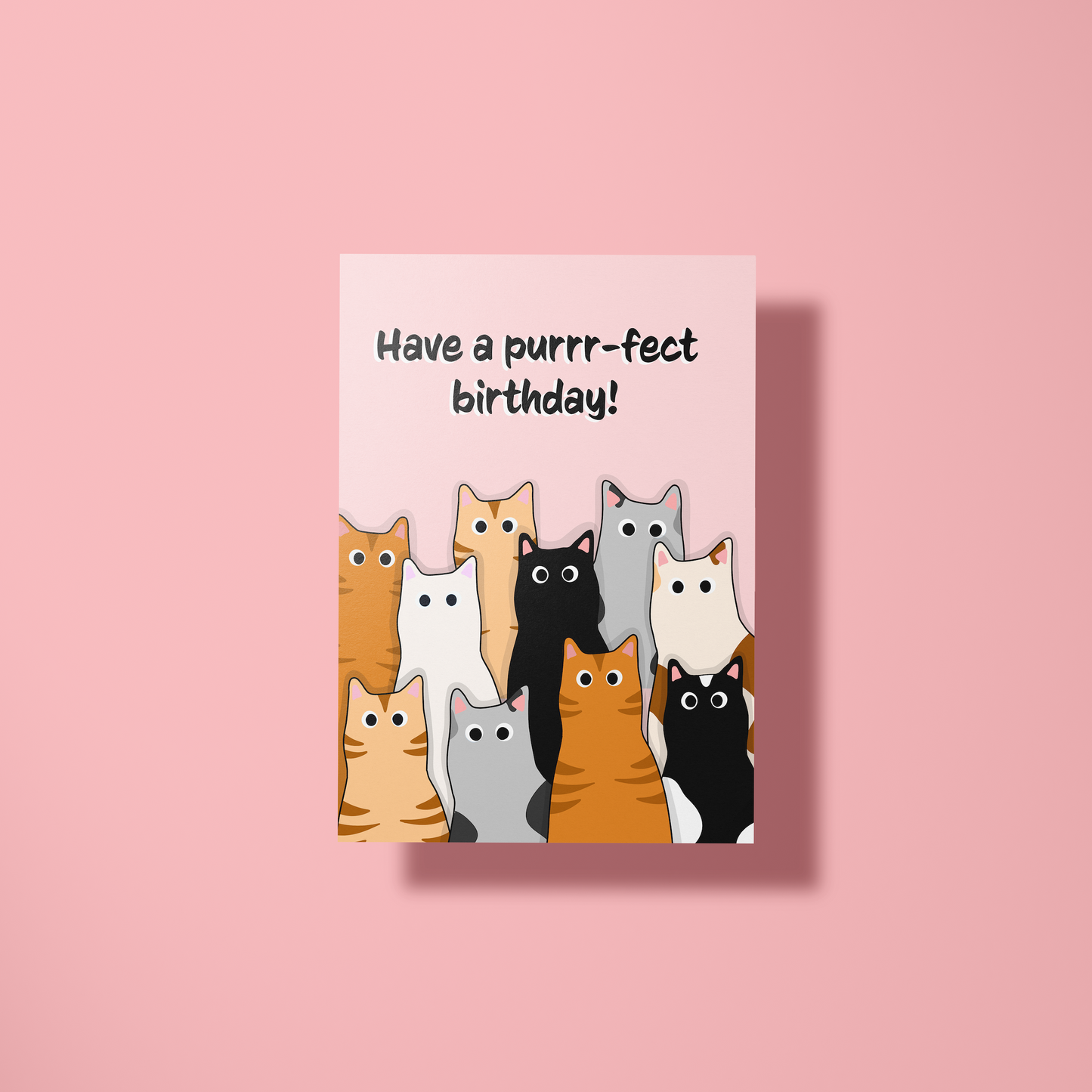 Wenskaart verjaardag - Purrrfect birthday