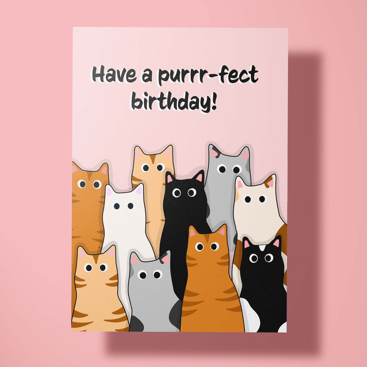 Wenskaart verjaardag - Purrrfect birthday