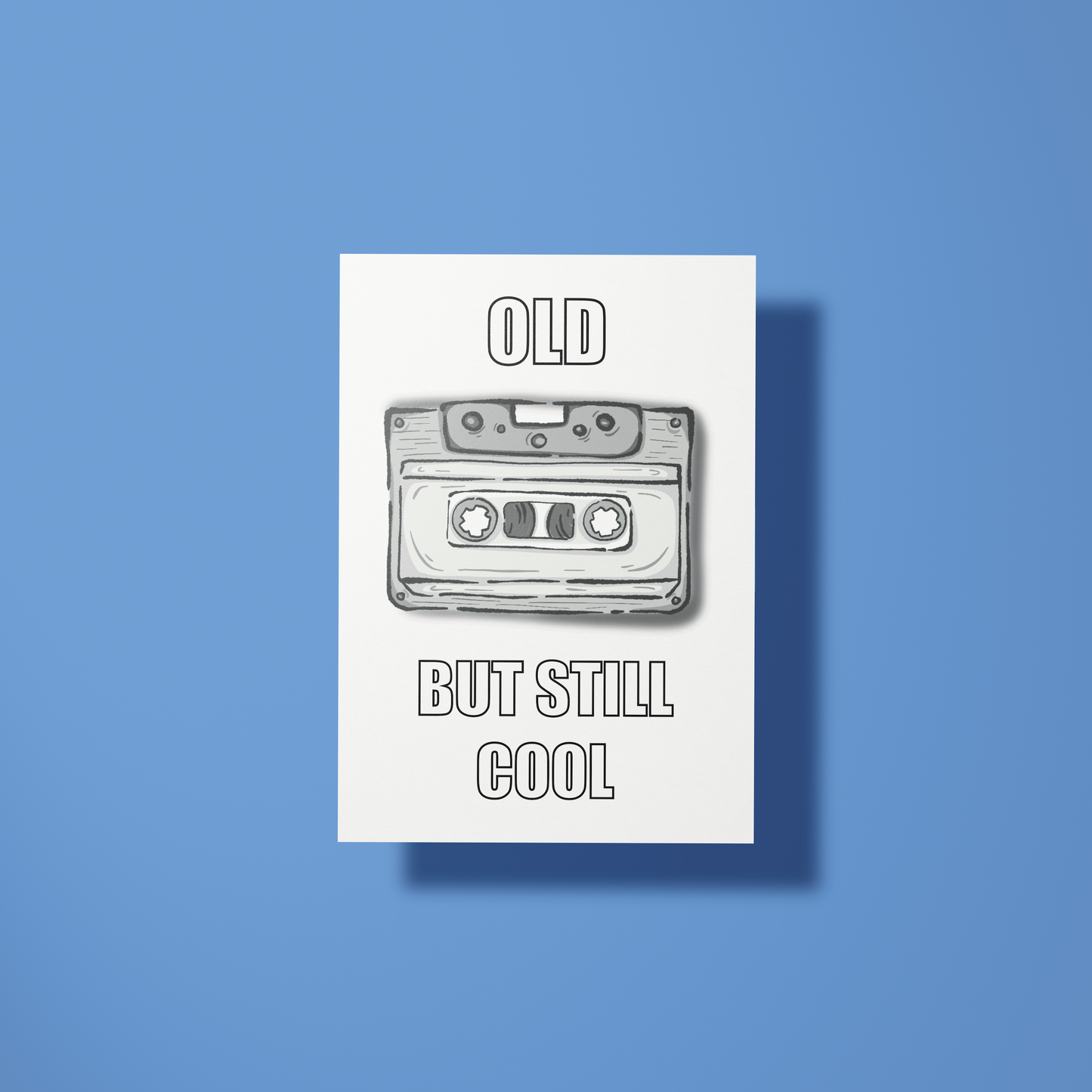 Wenskaart verjaardag - Old but still cool - Retro cassette