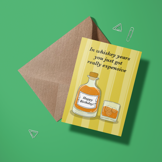 Wenskaart verjaardag - Whiskey