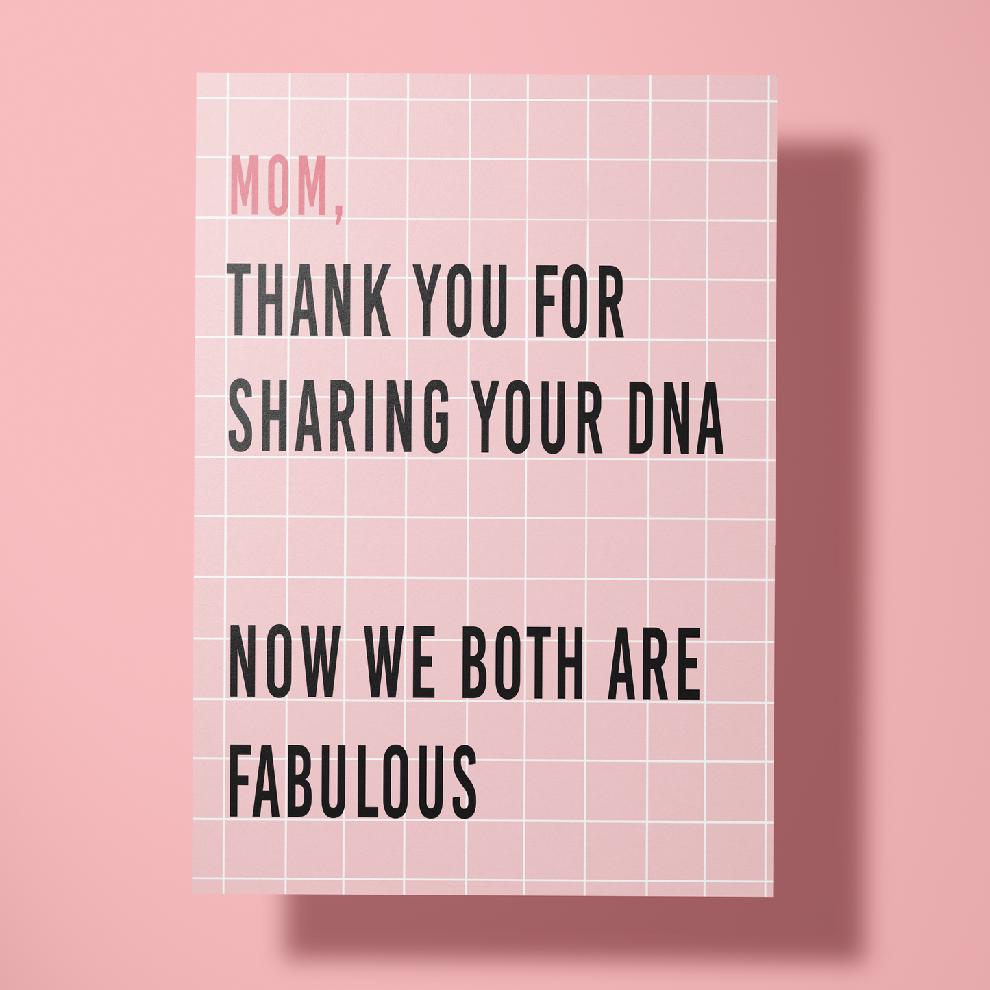 Wenskaart moeder - Mom thanks for your dna