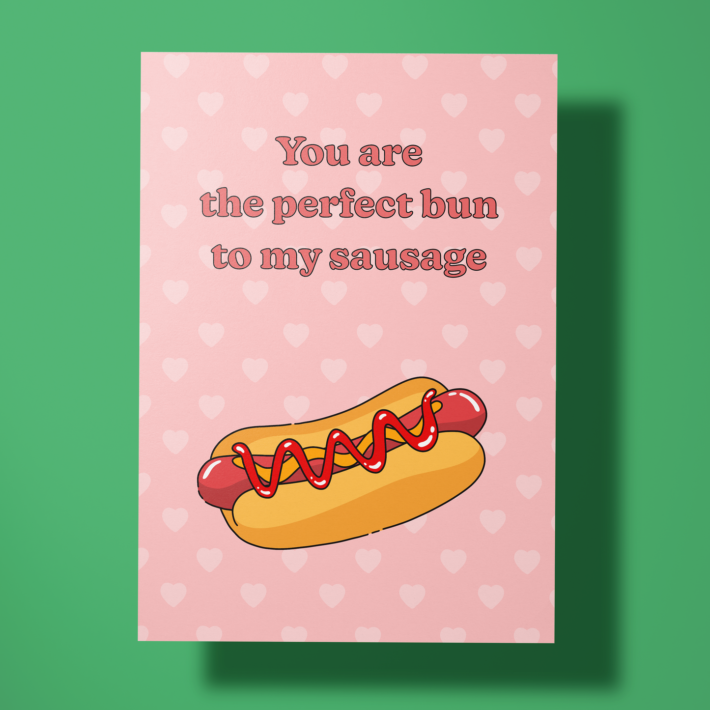 Wenskaart liefde - Bun to my sausage