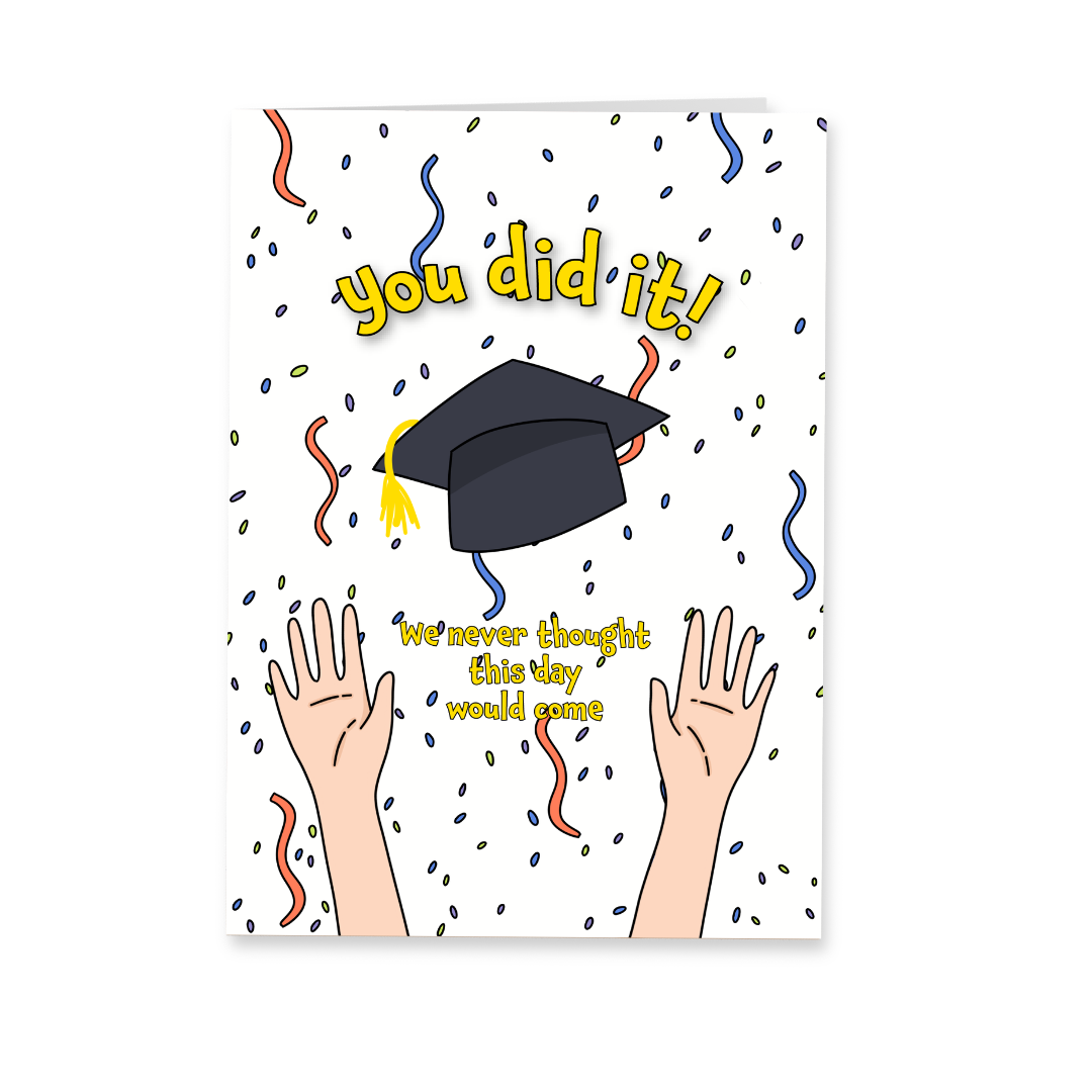 Wenskaart Afstuderen - You did it!