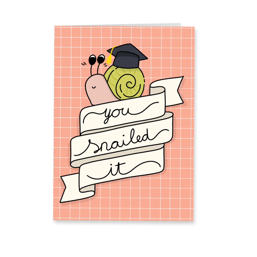 Wenskaart Afstuderen - Snailed it