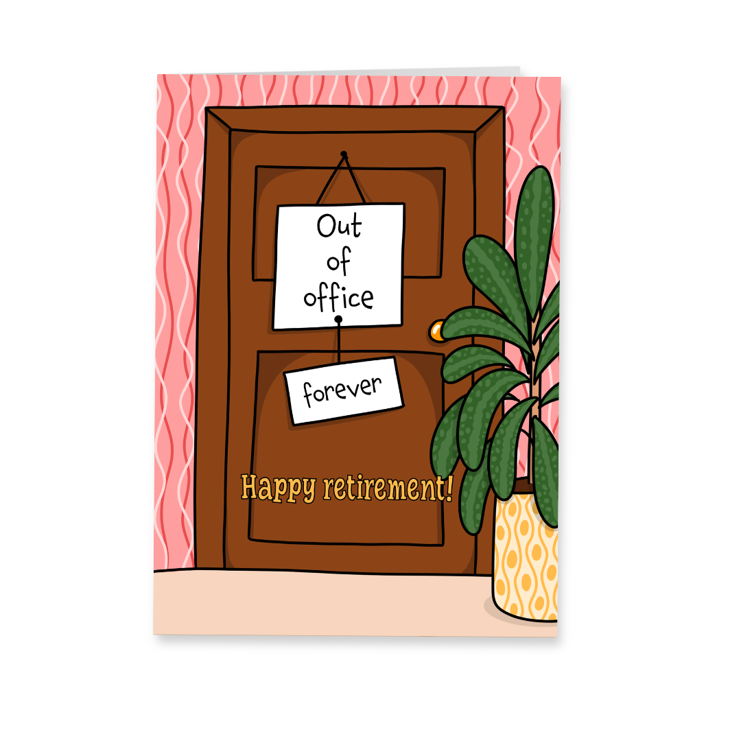 Wenskaart Pensioen - Out of office