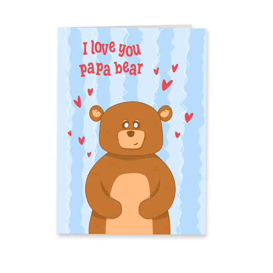 Wenskaart vader - I love you papa bear