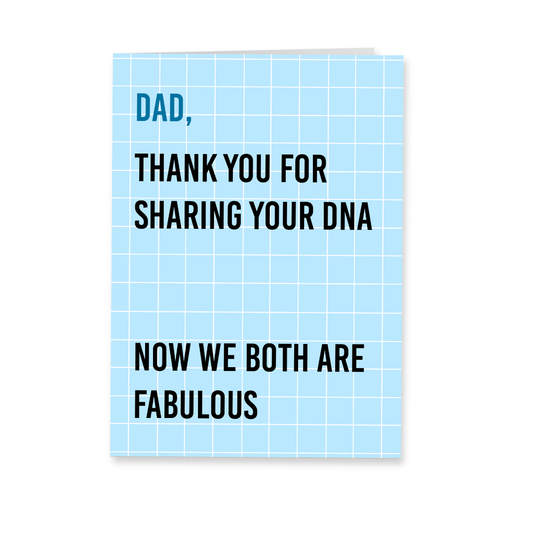 Wenskaart vader -Dad dna