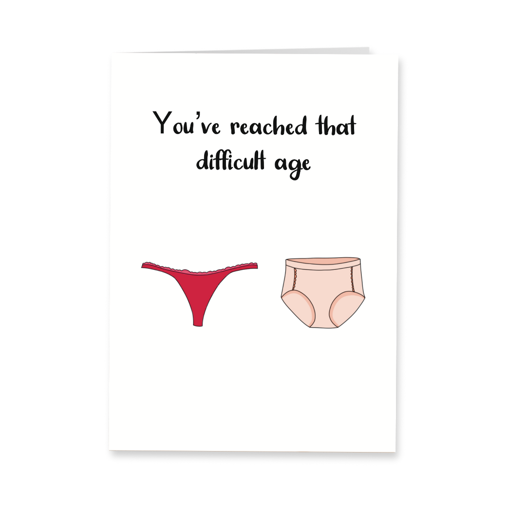 Wenskaart verjaardag - Difficult age