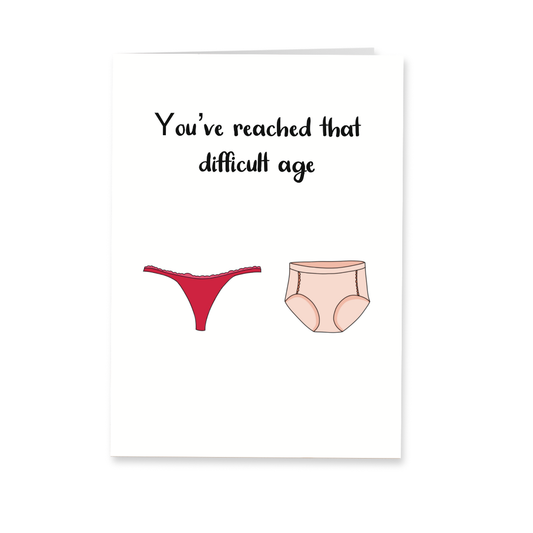 Wenskaart verjaardag - Difficult age