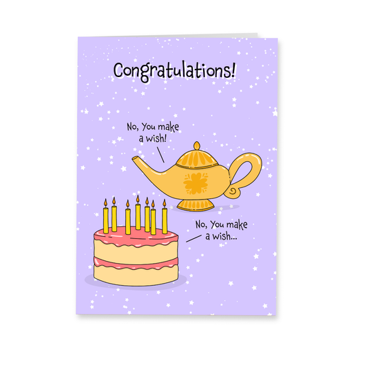 Wenskaart verjaardag - Make a wish