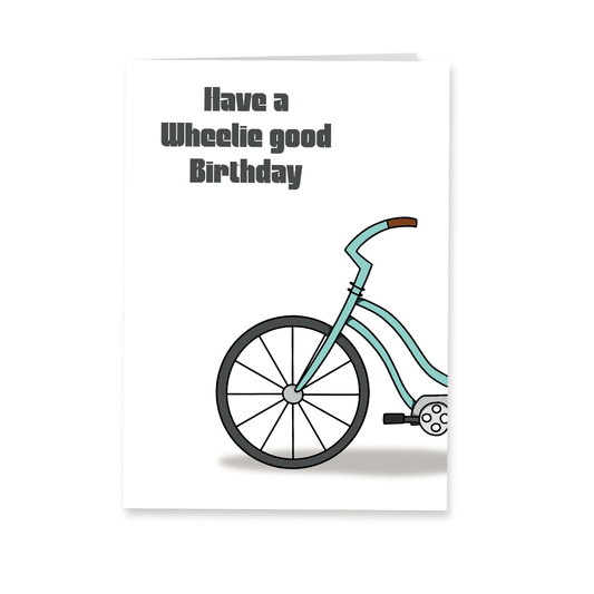 Wenskaart verjaardag - Wheelie good birthday