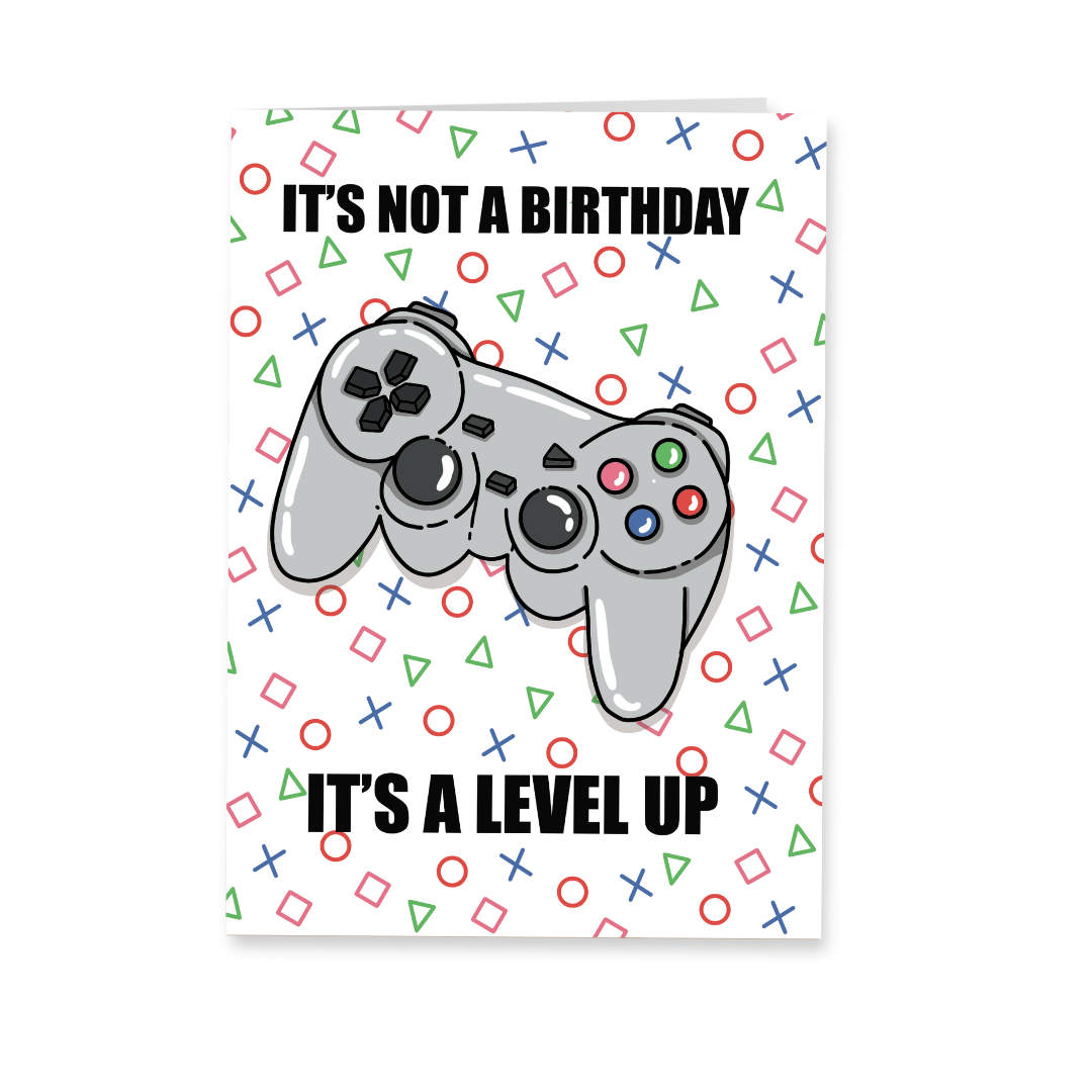 Wenskaart verjaardag - Gaming controller