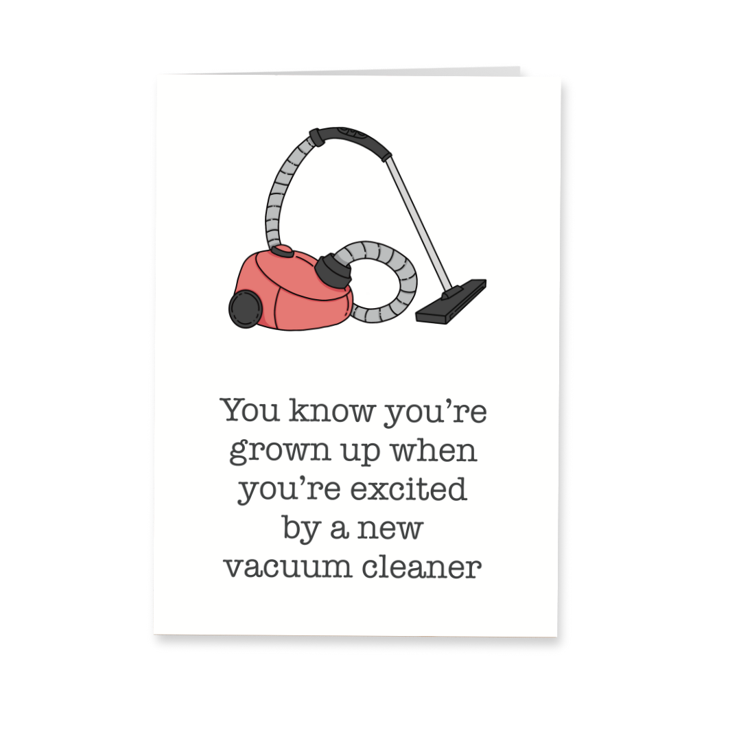 Wenskaart verjaardag - Stofzuiger