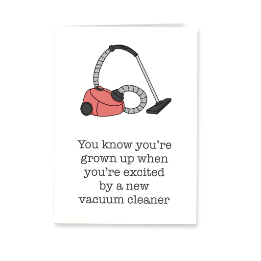 Wenskaart verjaardag - Stofzuiger