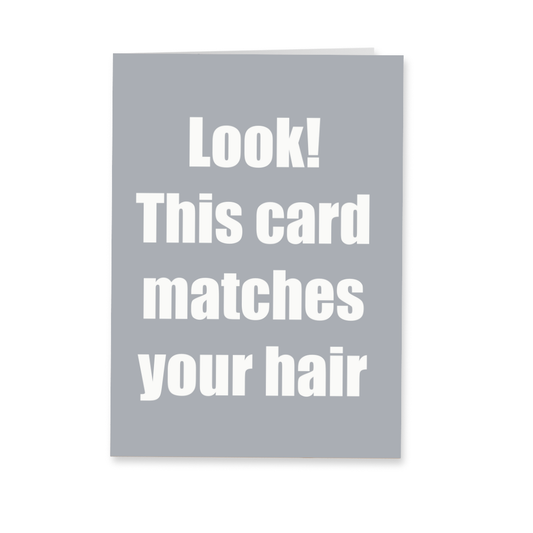 Wenskaart verjaardag - Gray hair