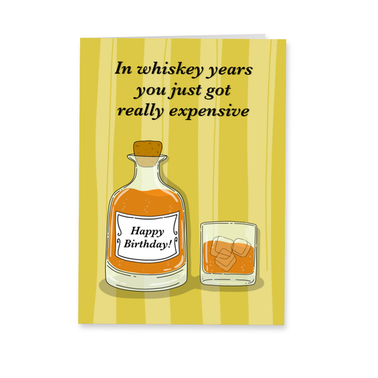 Wenskaart verjaardag - Whiskey