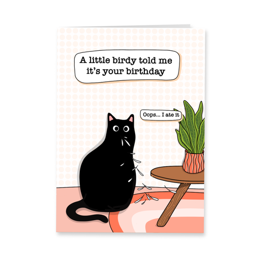 Wenskaart verjaardag - A birdy told me